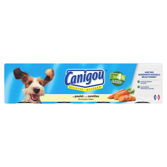 Pâtée pour Chien Adulte Medium/maxi au Poulet & aux Carottes CANIGOU
