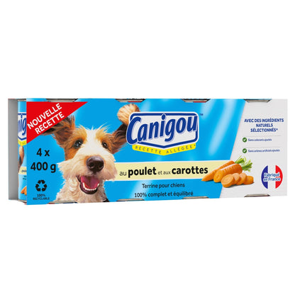 Pâtée pour Chien Adulte Medium/maxi au Poulet & aux Carottes CANIGOU