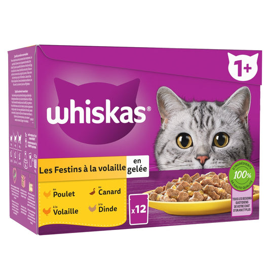 WHISKAS Poultry Feasts Adult Cat Food