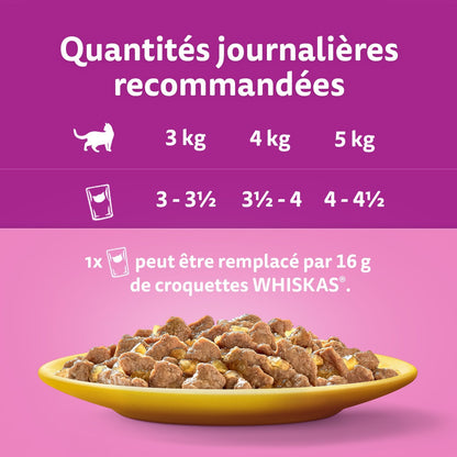 Pâtée pour Chat Adulte les Festins à la Volaille WHISKAS