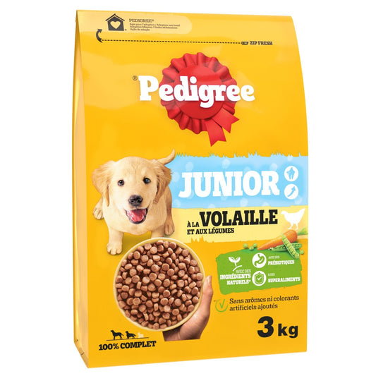 Croquettes pour Chien Junior Volaille Légumes PEDIGREE