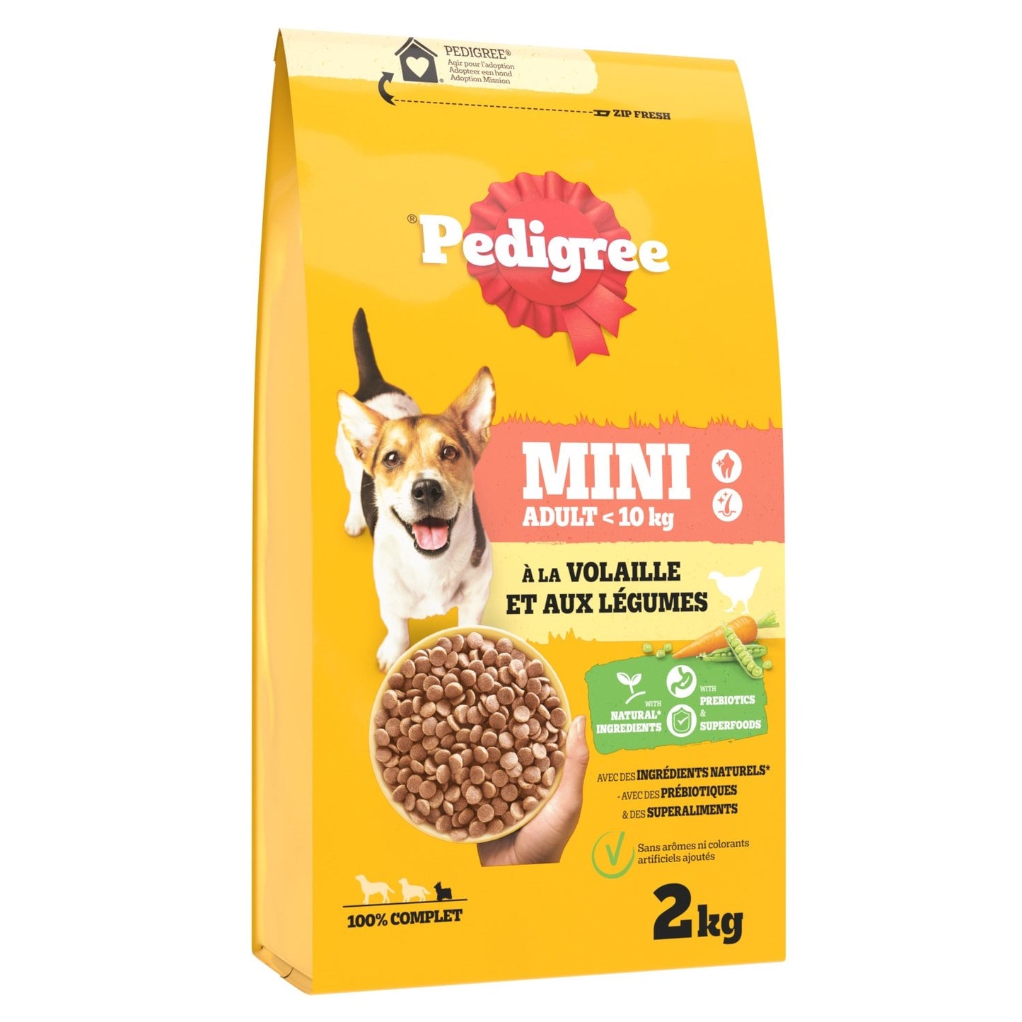 Croquettes pour Chien Adulte Petit <10kg Volaille Légumes PEDIGREE