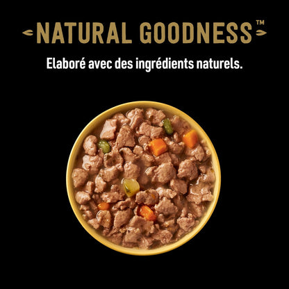 Pâtée pour Chien Adulte Casserole en Sauce Sans Céréales Poulet Dinde Boeuf Saumon Natural Goodness CESAR