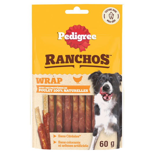 Wrap au Poulet Récompenses pour Chien Adulte PEDIGREE le paquet de 60g