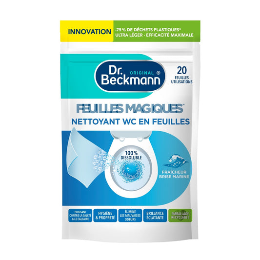 Lingettes Nettoyantes Wc Fraicheur Brise Marine DR BECKMANN le sachet de 20 lingettes