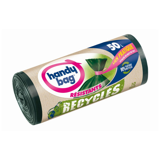 Sac Poubelle Résistants Recyclés 50L HANDY BAG