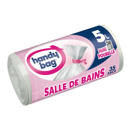 Sac Poubelle Salle de Bains à Liens 5L HANDY BAG