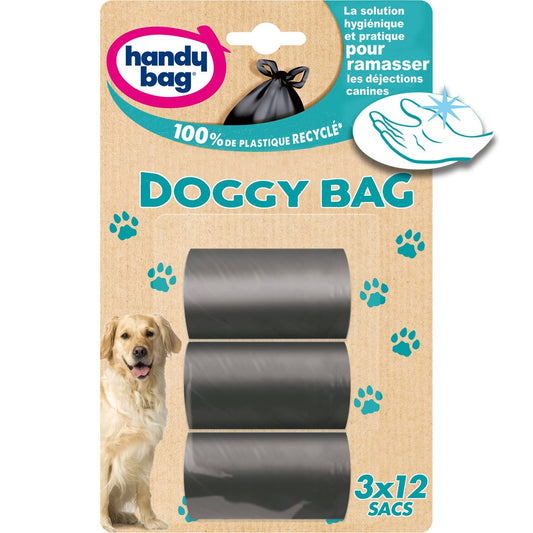 Sac Poubelle pour Doggy Bag 3L HANDY BAGS les 12 sacs
