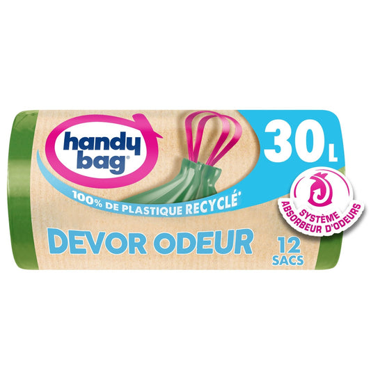 Sac Poubelle Dévor Odeur 30L HANDY BAGS les 12 sacs