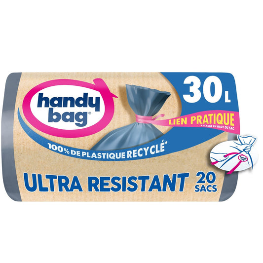 Sac Poubelle Ultra Restistant 30L HANDY BAG les 20 sacs