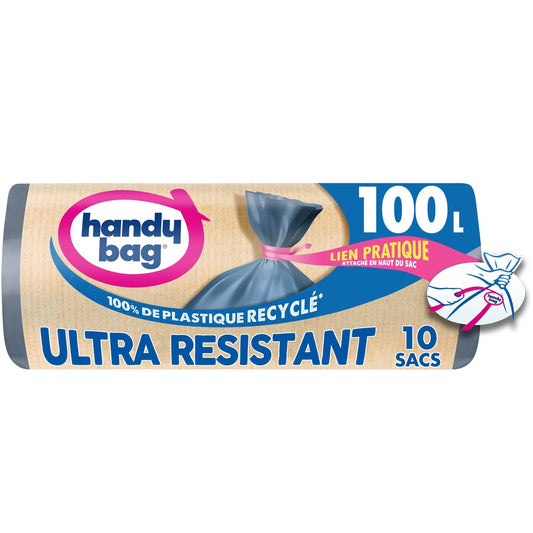 Sac Poubelle Ultra Restistant 100L HANDY BAG les 10 sacs