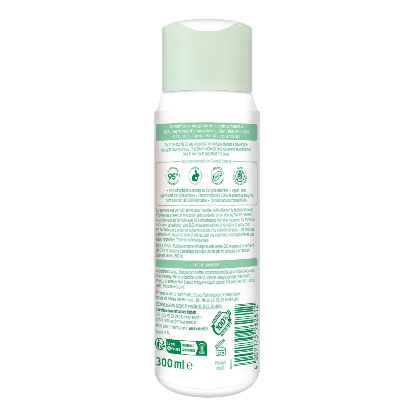 Refreshing Shower Gel Ph Neutral Pomegranate Microplastic-Free Sles-Free Paraben-Free RAINETT SENSES