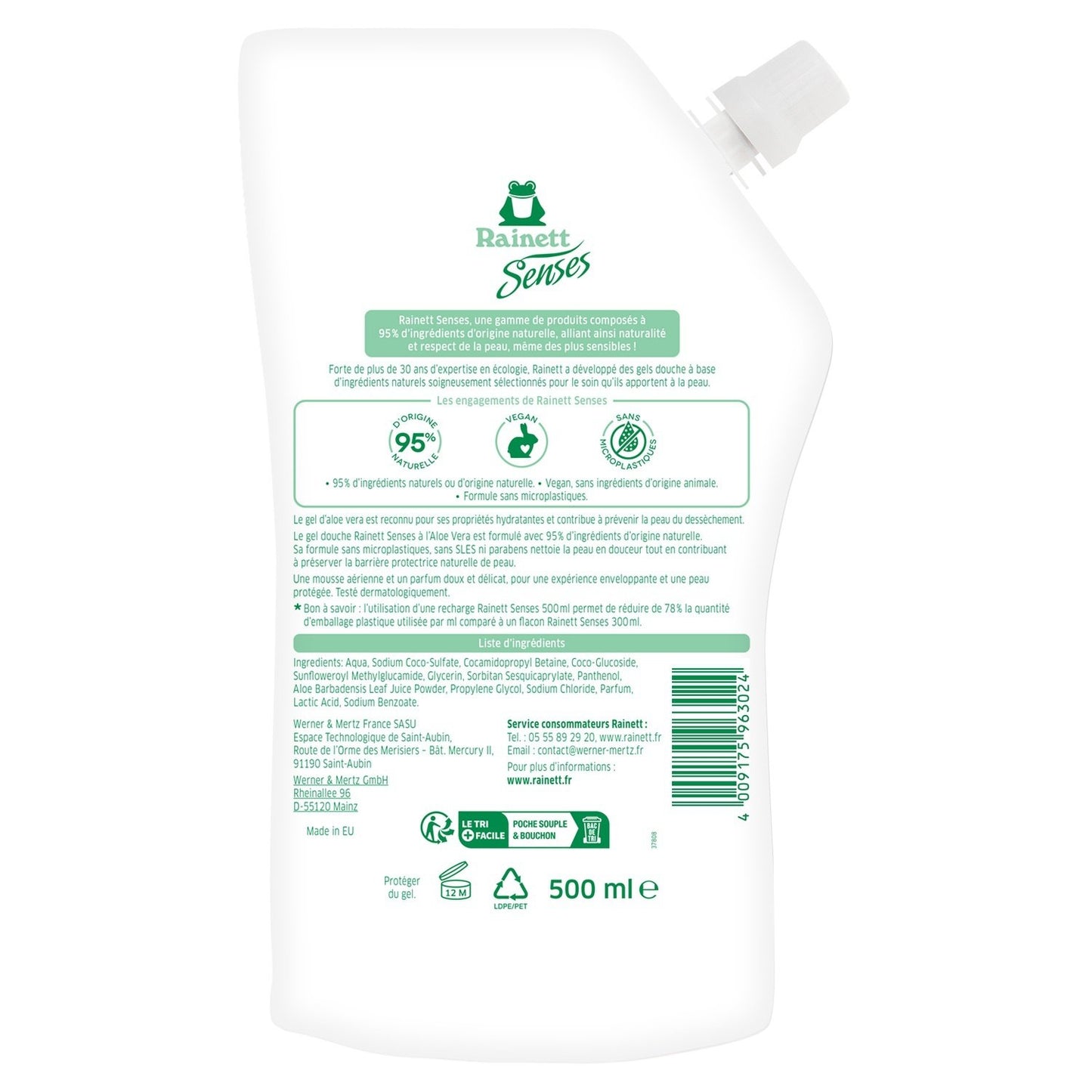 RAINETT SENSES Bio-Aloe Vera Feuchtigkeitsspendendes Duschgel