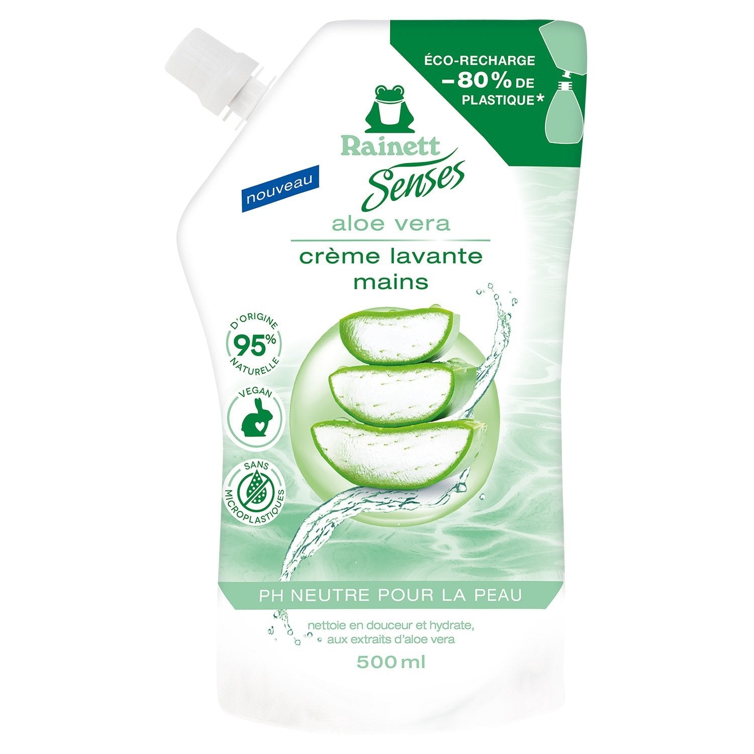 Savon Liquide Recharge Mains Aloe Vera RAINETT la recharge de  500mL