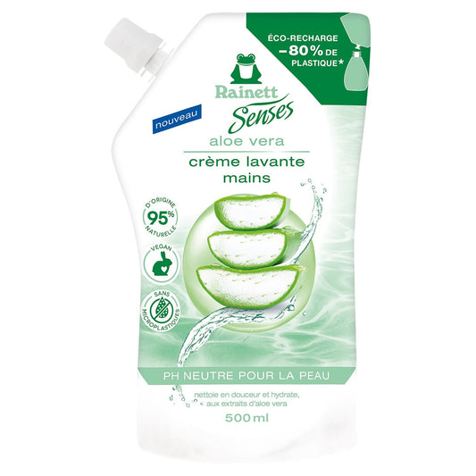 Savon Liquide Recharge Mains Aloe Vera RAINETT la recharge de  500mL