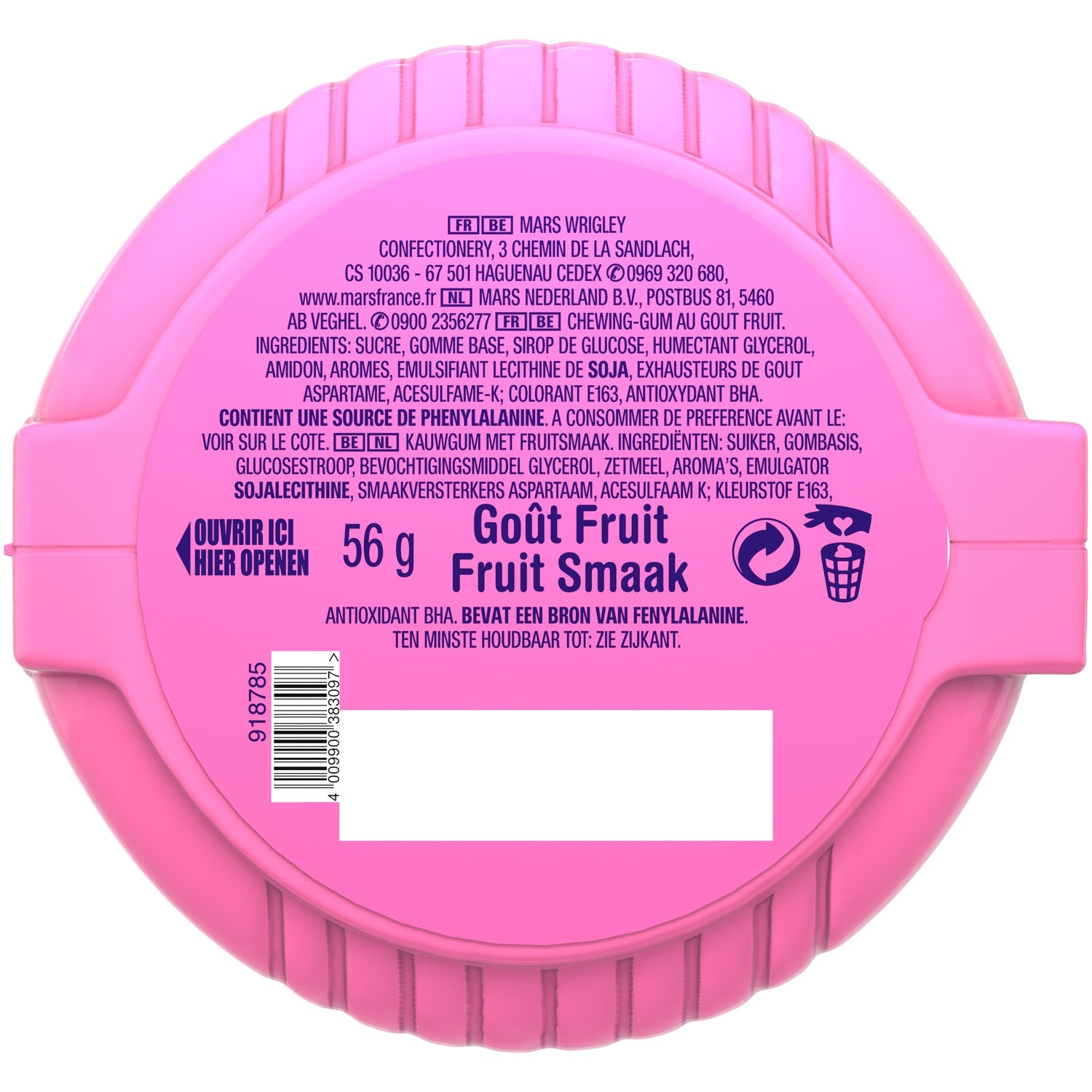 Chewing-Gum Bubble Gum Fancy Fruit HUBBA BUBBA 