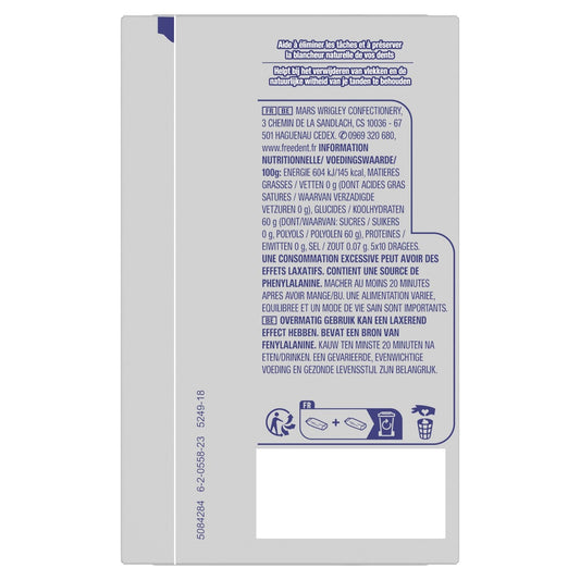 FREEDENT WHITE Green Mint Sugar-Free Chewing Gum