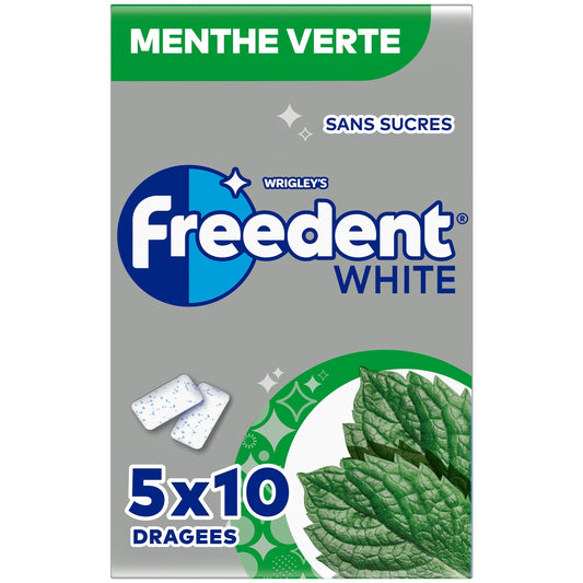FREEDENT WHITE Green Mint Sugar-Free Chewing Gum