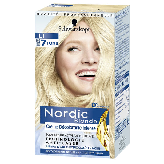 Coloration Crème Décolorante Intense Anti-Jaune NORDIC la boîte de 209mL