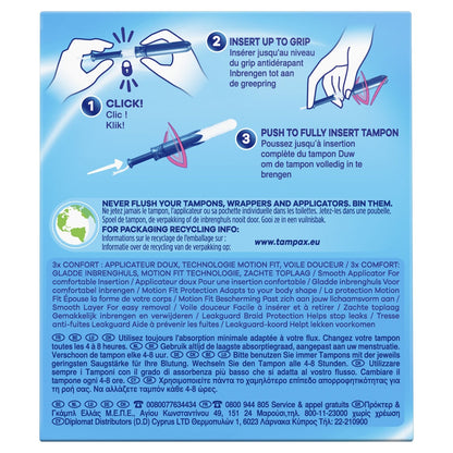 Tampons with Regular Applicator Pearl Compak TAMPAX