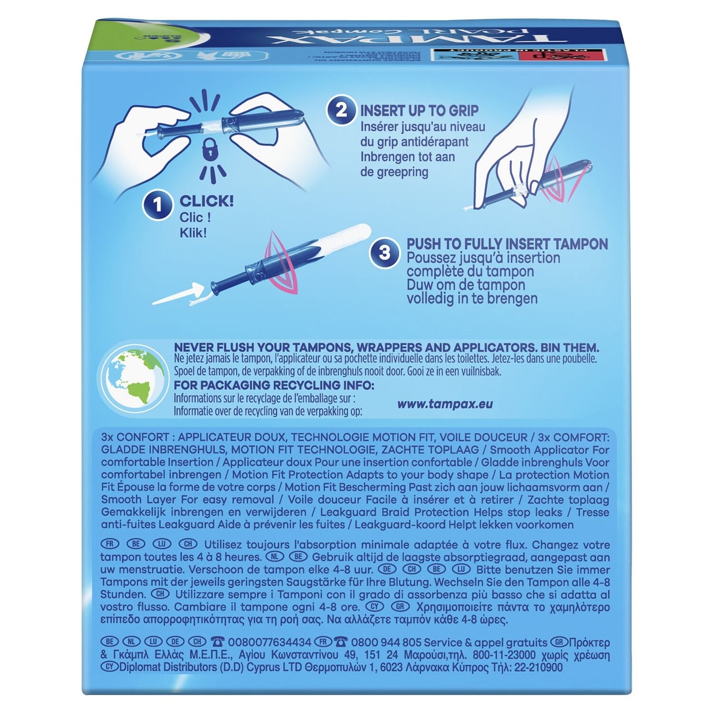 Tampons avec Applicateur Super Pearl Compak TAMPAX