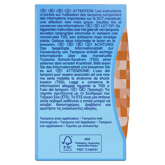 Tampons avec Applicateur Super Plus S+ Pearl Compak TAMPAX