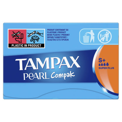 Tampons mit Super Plus S+ Pearl Compak Applikator TAMPAX