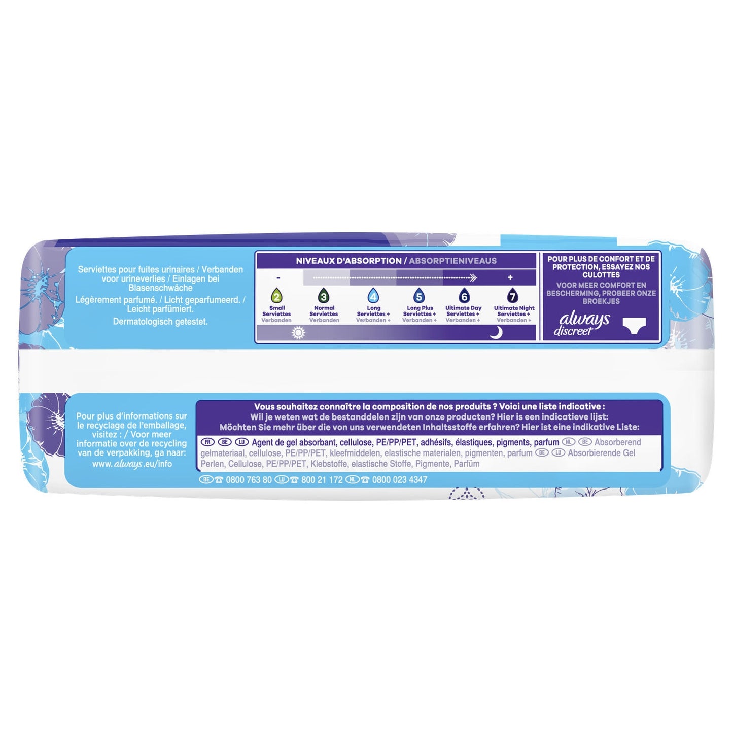 ALWAYS DISCREET Long Full Protection Urinary Leakage Sanitary Towels