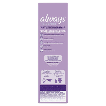Protections Fuite Urinaire Long Plus Intégrale Discreet ALWAYS 