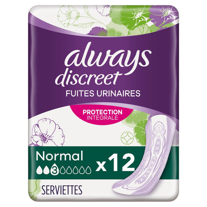 Sanitary Towels Urinary Leakage Full Protection Normal ALWAYS DISCREET