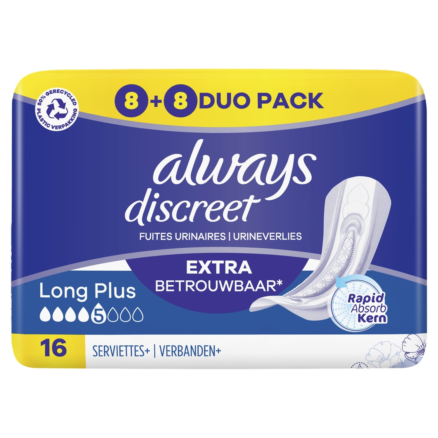 Always Discreet Long Plus Full Protection Urinary Leakage Sanitary Towels