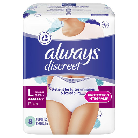 Culotte Fuites Urinaires Plus Taille L ALWAYS DISCREET