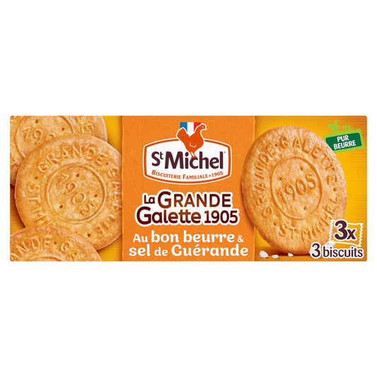 Biscuits la Grande Galette 1905 ST MICHEL le paquet de 3x3 biscuits de 150g