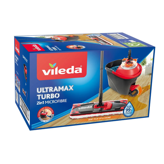 Ultramax Turbo  Système à Essorage Rotatif pour Nettoyer en Profondeur Sans Aucun Effort VILEDA