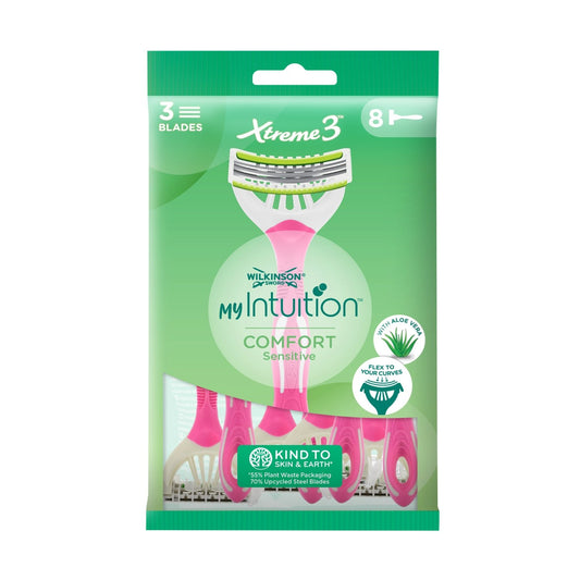 Rasoir Jetables Femme Peau Sensible Xtreme 3 My Intuition Comfort WILKINSON le sachet de 8 rasoirs