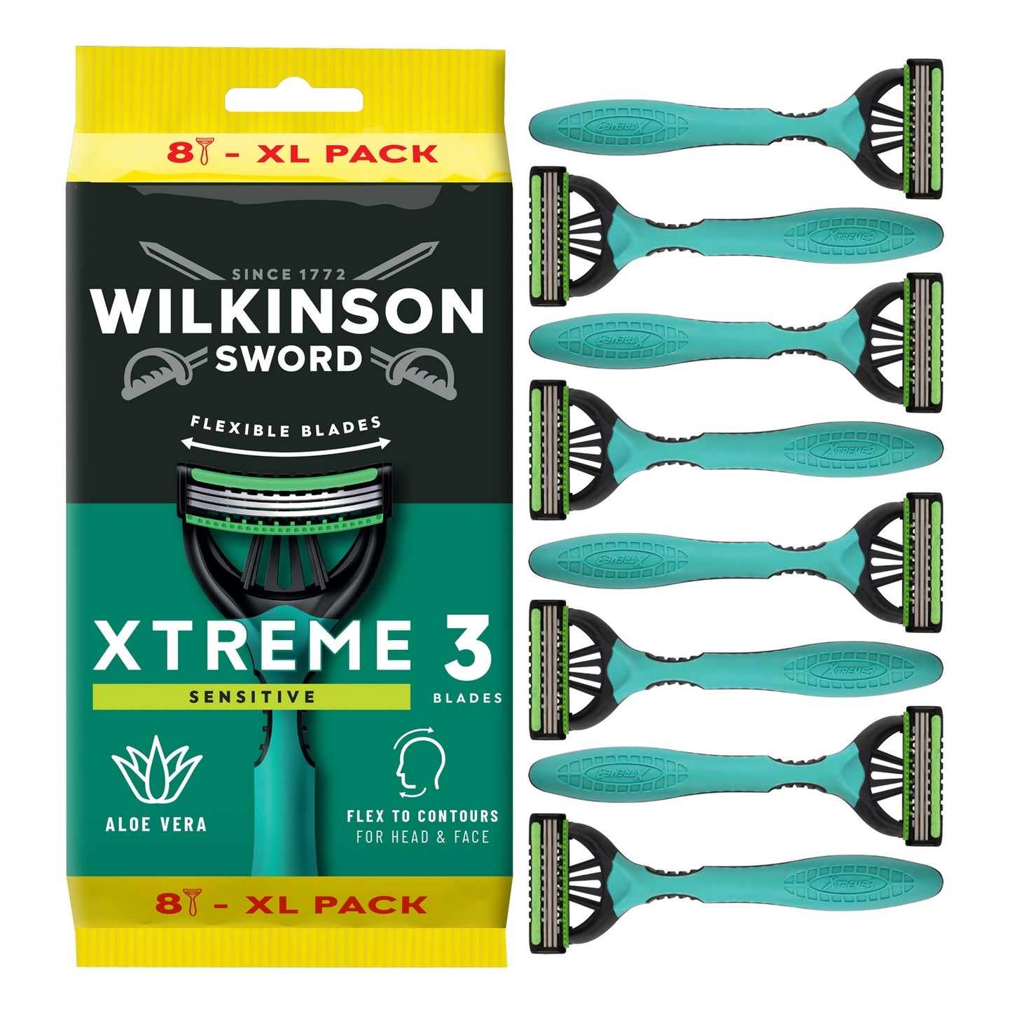 Rasoir Jetable Pour Homme Peau Sensible 3 Lames Flexibles Xtreme 3 WILKINSON 