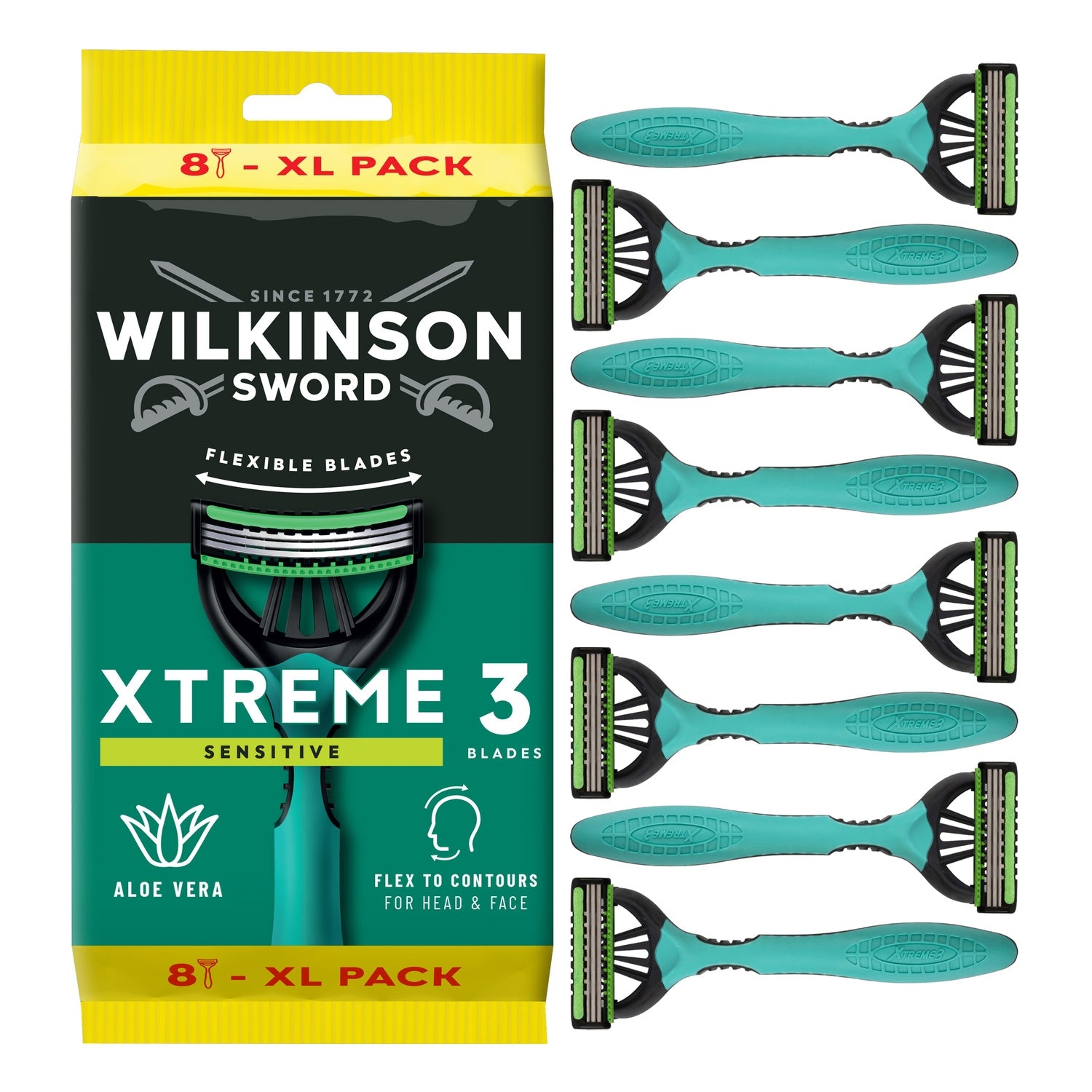 Rasoir Jetable Pour Homme Peau Sensible 3 Lames Flexibles Xtreme 3 WILKINSON 