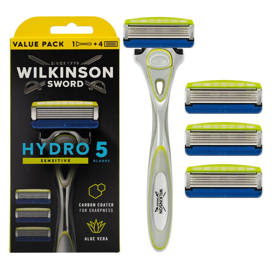 Rasoir Système Homme Peau Sensible Hydro 5 Skin Protection WILKINSON le lot
