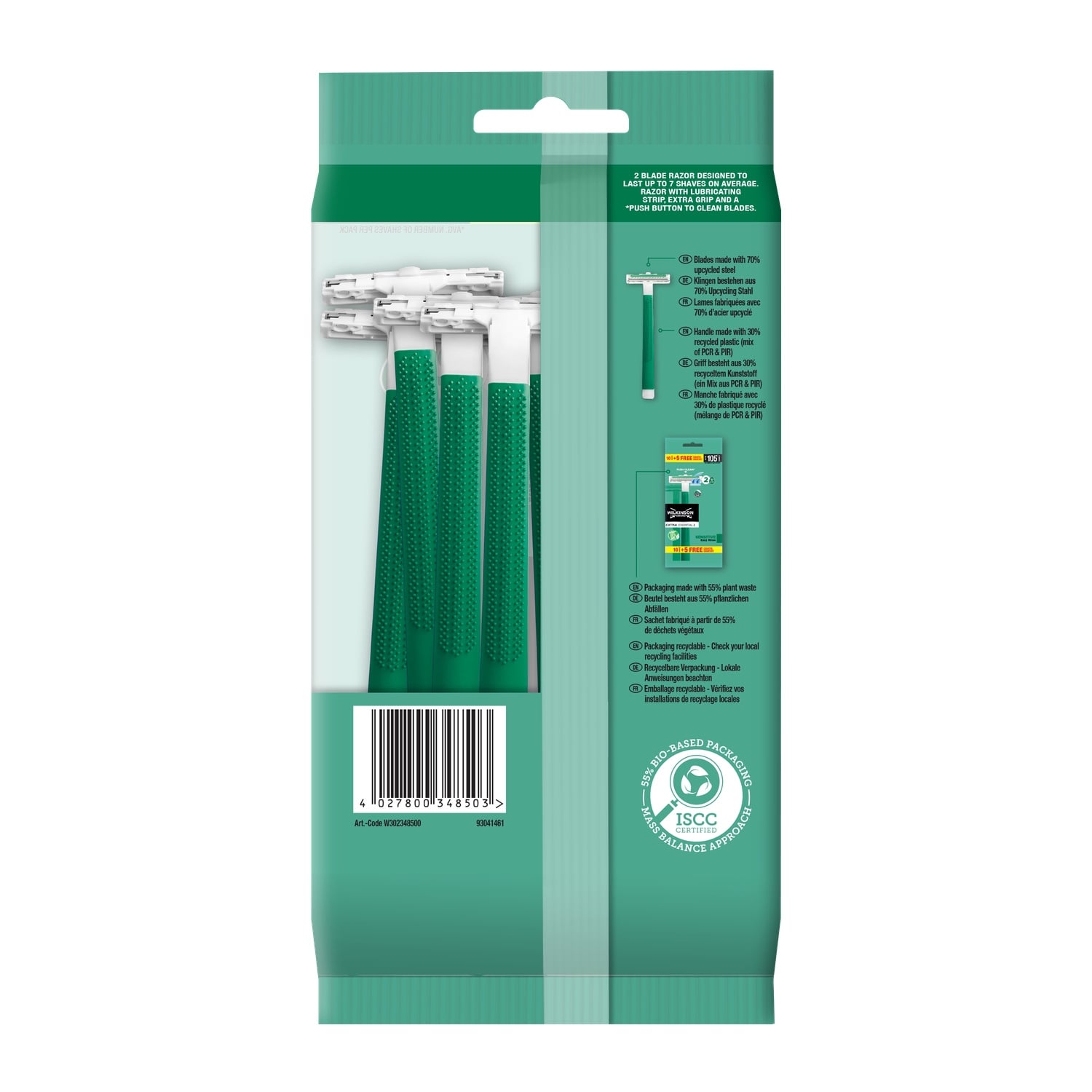 Rasoir Jetable Extra Essential 2 Peau Sensible Pour Homme WILKINSON 