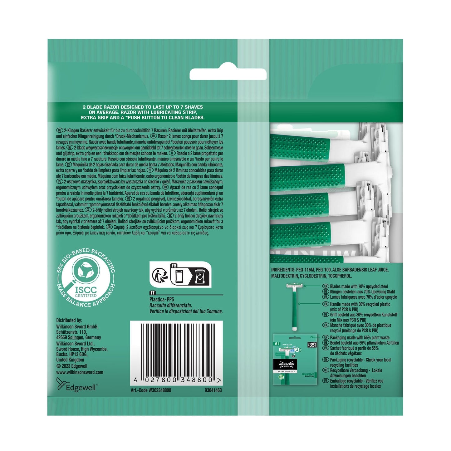 WILKINSON Extra Essential 2 Sensitive Disposable Razor