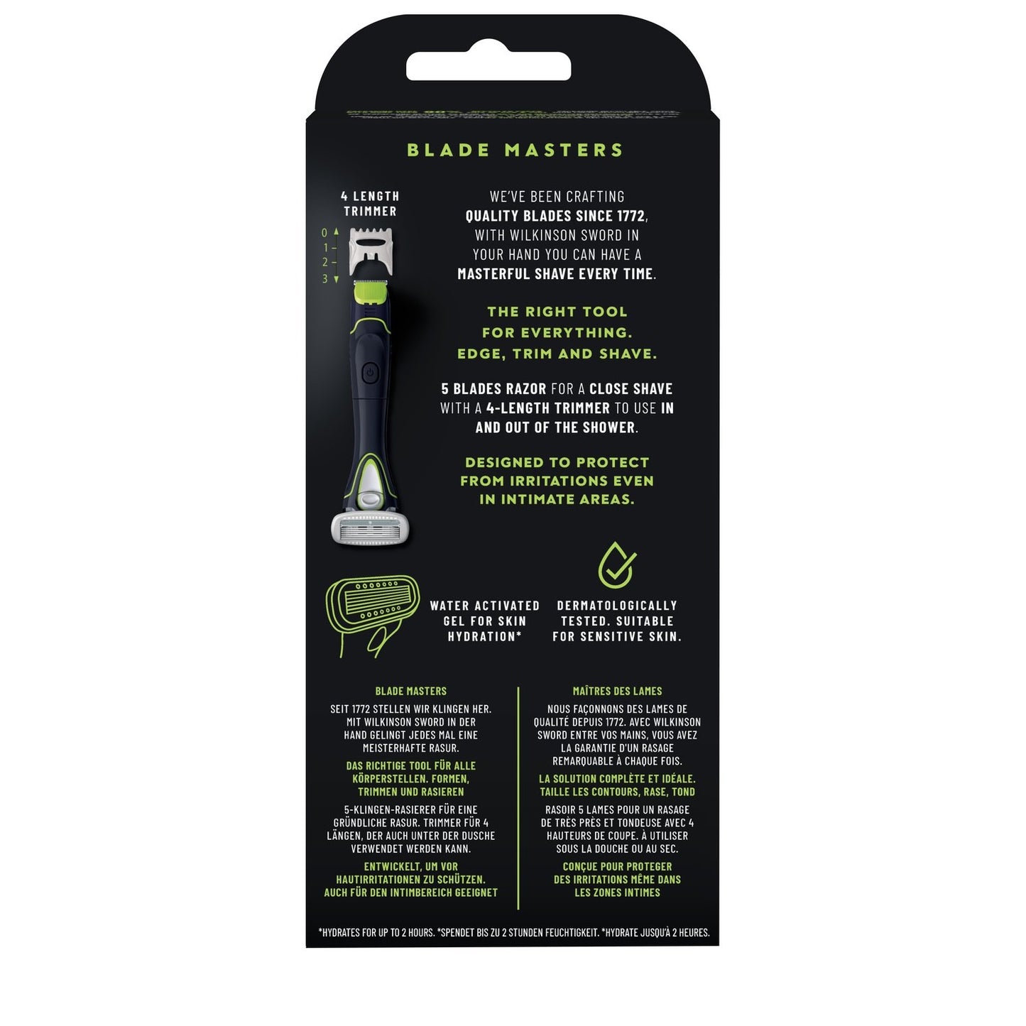 Rasoir Rasoir Tondeuse Corps et Intime Hydro Trim & Shave WILKINSON