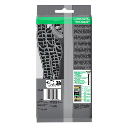 WILKINSON Black Edition Xtreme Comfort 3 Men's Disposable Razors for Sensitive Skin