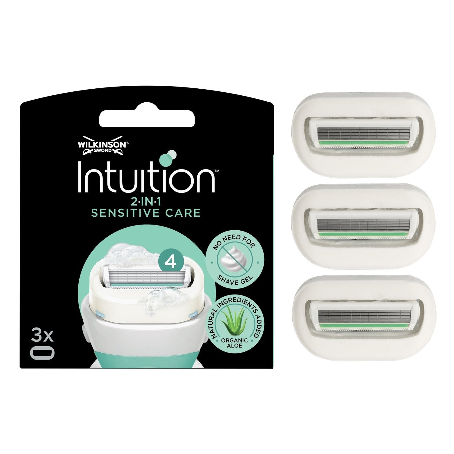 Lames de Rasoir pour Femme Sensitive Care Savon 2en1 WILKINSON le pack de 3 recharges