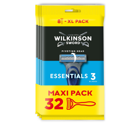 WILKINSON Women's Essential 3-Blade Pivoting Head Disposable Razors
