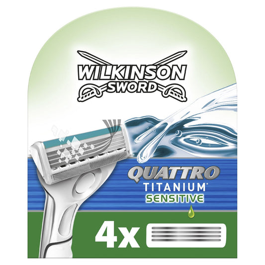 Lames de Rasoir Quattro Titanium Sensitive WILKINSON SWORD