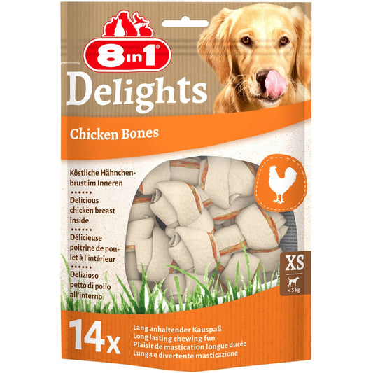 Chicken Delights 8 in 1 Dog Chew Bones for Small Dogs &lt;10kg