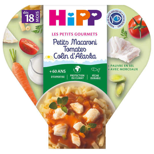 Baby Meal From 18 Months Small Macaroni Tomatoes Alaskan Pollock HIPP
