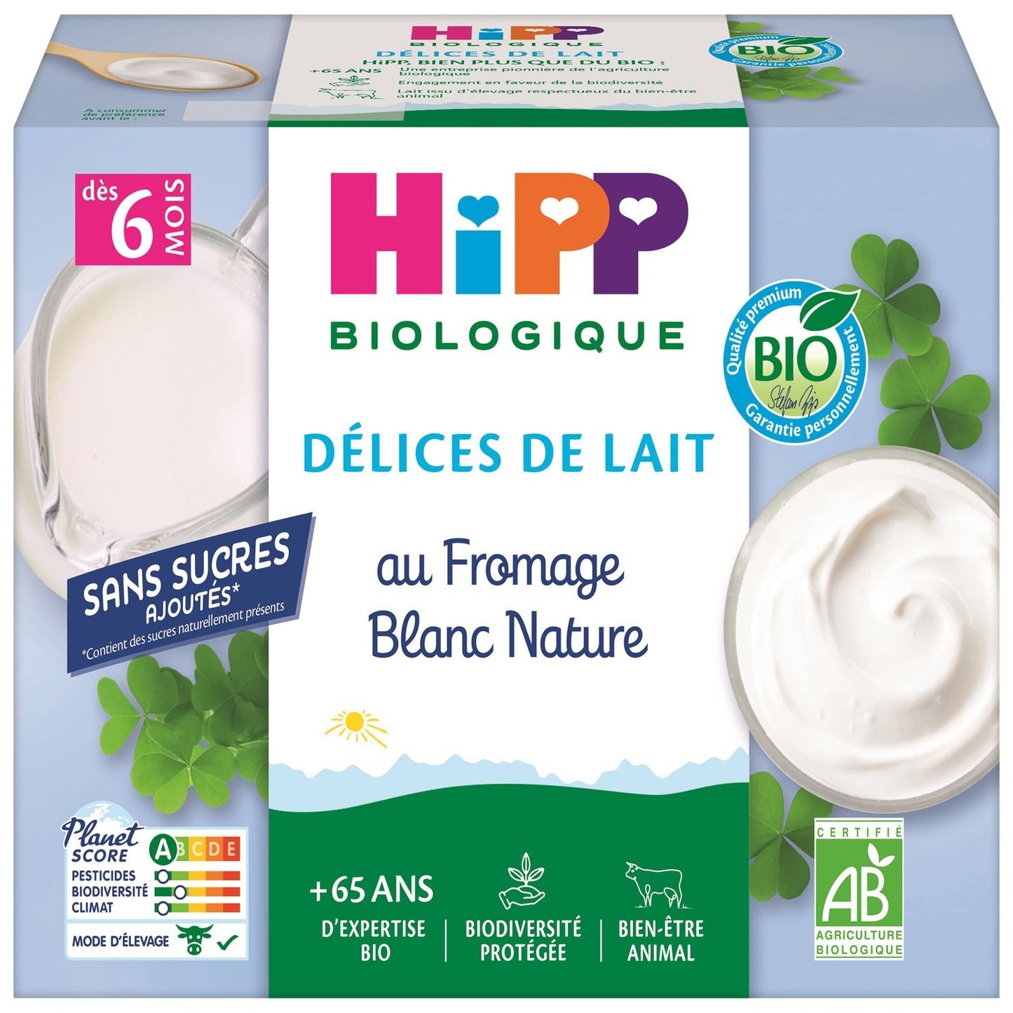 Baby Dessert From 6 Months Organic Plain White Cheese HIPP BIOLOGIQUE