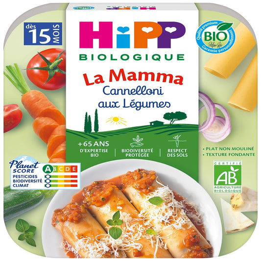 Baby Meal From 15 Months Organic Vegetable Cannelloni HIPP BIOLOGIQUE