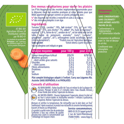 Baby Meal From 12 Months Vegetable Curry Organic Rice HIPP BIOLOGIQUE